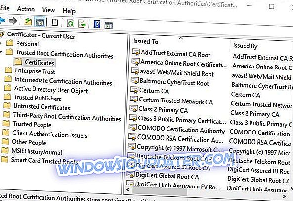 Microsoft root certificate authority