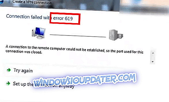 Microsoft vpn error 619