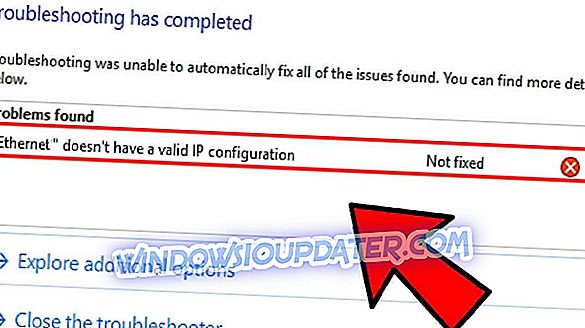 Ethernet não tem uma configuração IP válida no Windows 10 [Fix]